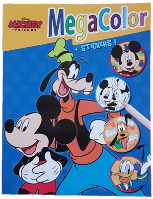 Kolorowanka Myszka Minnie Disney + naklejki. 128 stron