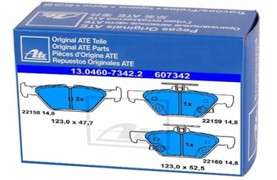 Гальмівні колодки гальмівні задня ate do subaru levorg 1.6 2.0 фото №1