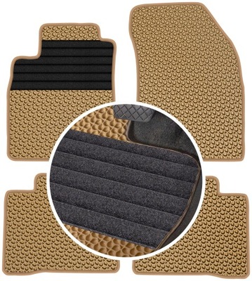 KIA MAGENTIS I BERLINA 2001-2006 ALFOMBRILLAS GOMA PARA COCHE EVA COLOR BEIGE  