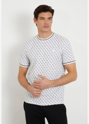 Guess koszulka T-shirt męski z nadrukiem biała XL