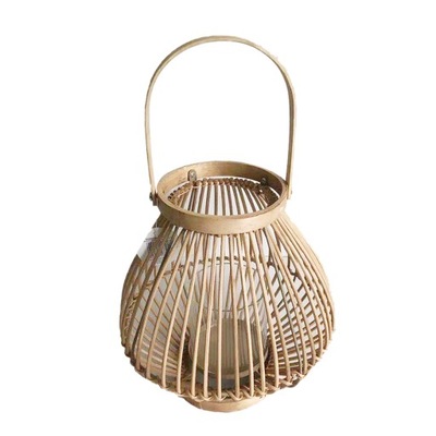 Lampion latarnia Altom Design bambusowy rattan 44 cm