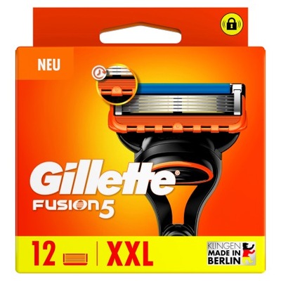 GILLETTE FUSION 12 szt ORYGINALNE OSTRZA z NIEMIEC