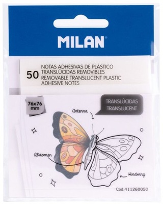 Karteczki samoprzylepne Milan przezroczyste 75x75