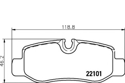 BREMBO КОЛОДКИ ГАЛЬМІВНІ MERCEDES VITO W447 14- ЗАД