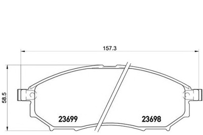 КОЛОДКИ ГАЛЬМІВНІ INFINITI G 10- ПЕРЕД BREMBO