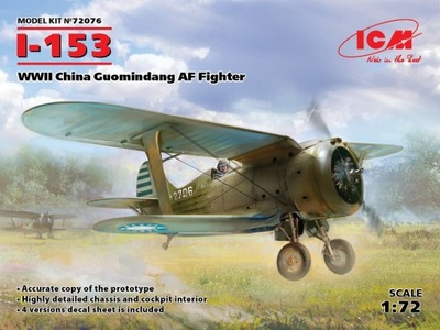 ICM 72076 1:72 I-153 WWII China Guomindang AF Fighter