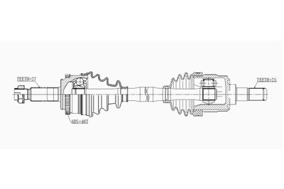 ПОЛУОСЬ ПРИВОДНАЯ HYUNDAI I30 1.4 1.6GDI 12- ПРАВОЕ