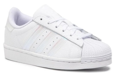 Adidas Buty Dziecięce Sportowe Trampki Superstar stylowe białe 31 EU