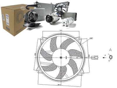 ВЕНТИЛЯТОР РАДИАТОРА Z КОРПУСОМ DS DS 4 DS 5 CITROEN BERLINGO BERLINGO