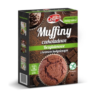 Muffiny czekoladowe z budyniem BEZGLUTENOWE