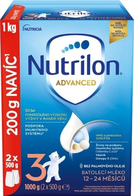 Nutrilon 3 Advanced Mleko dla niemowląt 1 kg, 12+