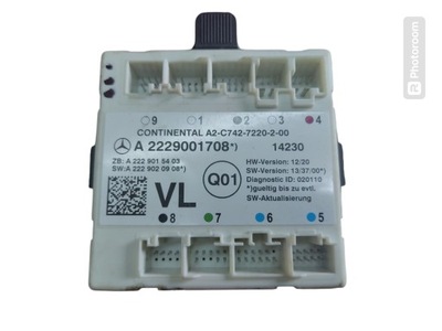 Mercedes s w222 модуль комфорту двері лівий перед 2229001708 фото №1