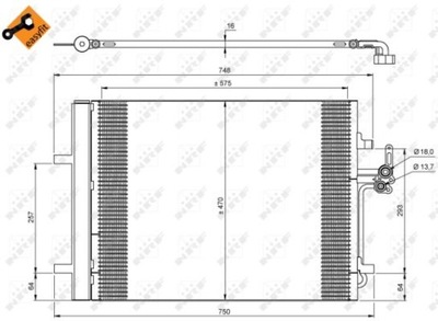 РАДИАТОР КОНДИЦИОНЕРА NRF 35850