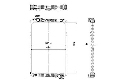 РАДИАТОР ДВИГАТЕЛЯ MERCEDES AXOR 2 OM457.910-OM457.