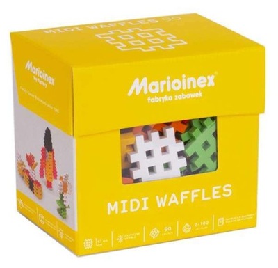 MARIOINEX Klocki Waffle Midi 90 szt. konstrukcyjne