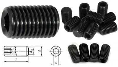 Śruba dociskowa wkręt DIN 913 CZ M 4x 8mm 50szt