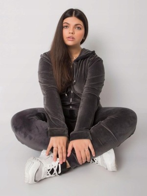 KOMPLET dres Welurowy grafitowy