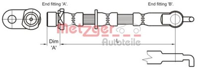 METZGER CABLE DE FRENADO ELÁSTICO 4110007  