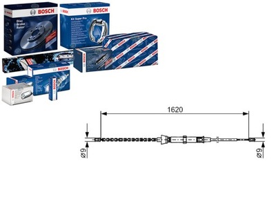 Трос тормоза ручного skoda octavia bosch фото №1