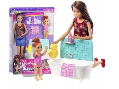 Barbie Opiekunka Kąpiel w wannie Zestaw FXH05