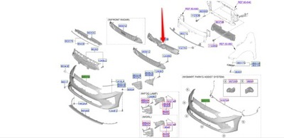 Абсорбер бампера передний 2018 2020 фото №1