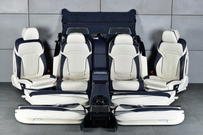 Bmw 7 g12 сиденья сиденье салон середина individual обивка массаж nachtblau фото №1