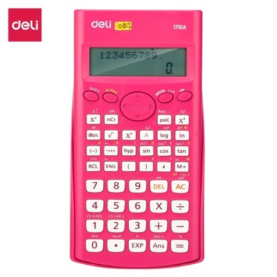 Kalkulator naukowy Deli 1710A 12-cyfrowy różowy