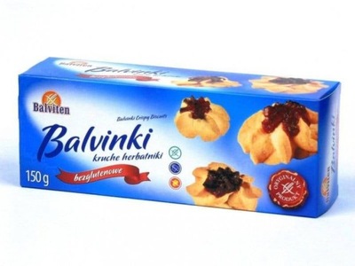 Balvinki kruche herbatniki 150g. Produkt bezglutenowy