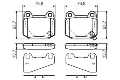 Bosch тормозные колодки тормозные nissan задняя 350z impreza 00- фото №1