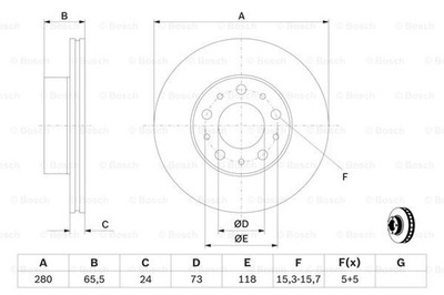 DISCS BRAKE FRONT BOSCH 0 986 479 B96  