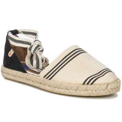 Espadryle Verbenas 07 0128 Marinera Negro+Cru r.38