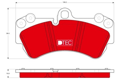 КОЛОДКИ ДИСКОВЫЕ ТОРМОЗНОЕ - КОМПЛЕКТ DTEC COTEC GDB1547DTE фото