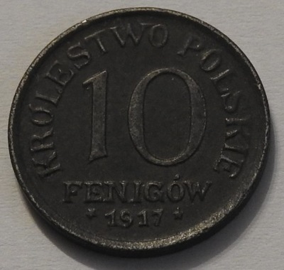 10 fenigów 1917 mennicza Królestwo Polskie