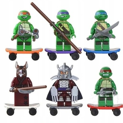 Figurki Klocki Zestaw Wojownicze Żółwie Ninja
