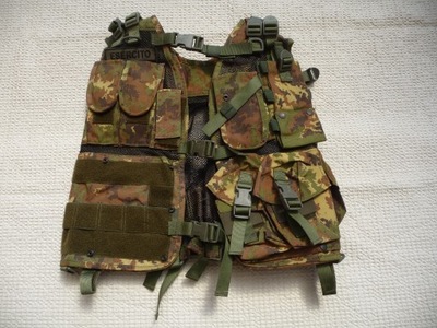 WŁOSKA WOJSKOWA KAMIZELKA TAKTYCZNA VEGETATO WOODLAND CAMO IT