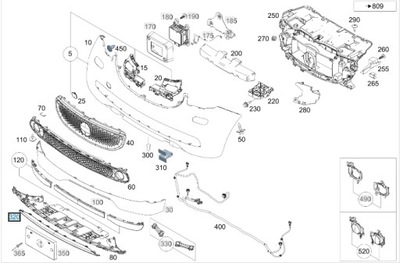 Молдинг бампера хром smart forfour w453 фото №1