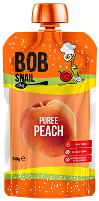 ŚLIMAK Bob Snail PRZECIER SMOOTHIE BRZOSKWINIOWY 250g | Puree Mus bez CUKRU