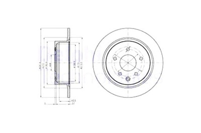 DELPHI DISCOS DE FRENADO 2SZT. PARTE TRASERA NISSAN 350Z JUKE NV200 NV200 EVALIA  