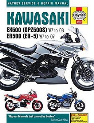 KAWASAKI EX500 (GPZ500S)+ER500 (ER-5) 1987-2008 - Anon [KSIĄŻKA] фото