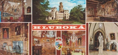 CZECHY - HLUBOKA NAD VELTAVOU - ZAMEK - HERB