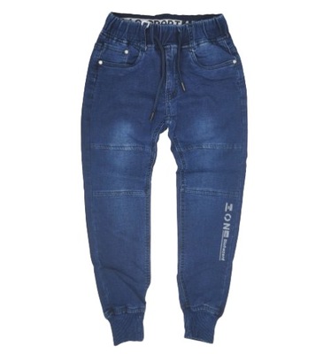 spodnie jeansowe wciągane mięciutkie wygodne jogger 98