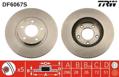 ДИСК ТОРМОЗНОЙ MAZDA MPV 02-05