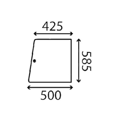 GLASS MASSEY FERGUSON DOOR UPPER 3465754M1  