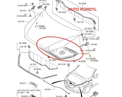Nowe шумоизоляция капот mazda cx-5 2012- фото №1
