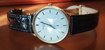 Złoty zegarek Patek Philippe, kolekcja Calatrava