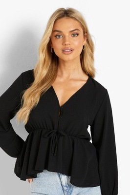 BOOHOO BLUZKA DAMSKA CZARNA ELEGANCKA 42 XL 1BCM