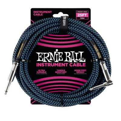ERNIE BALL 6060 Profesjonalny kabel gitarowy 7,62m Granatowo-czarny