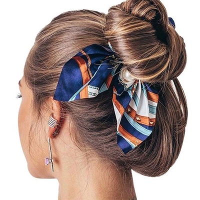 GUMKA DO WŁOSÓW apaszka SCRUNCHIE perła FROTKA