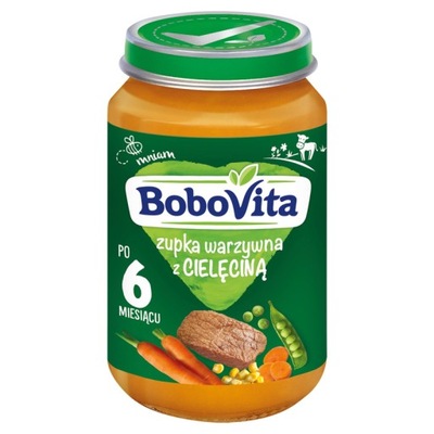 Bobovita zupka z cielęciną po 6. miesiącu 190 g.