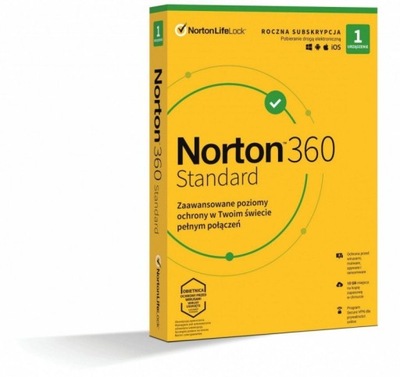 Oprogramowanie NORTON 360 STANDARD 10GB PL 1